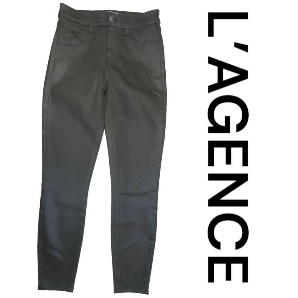 L’AGENCE WOMEN'S MARGOT HIGH-RISE COATED STRETCH SKINNY JEANS